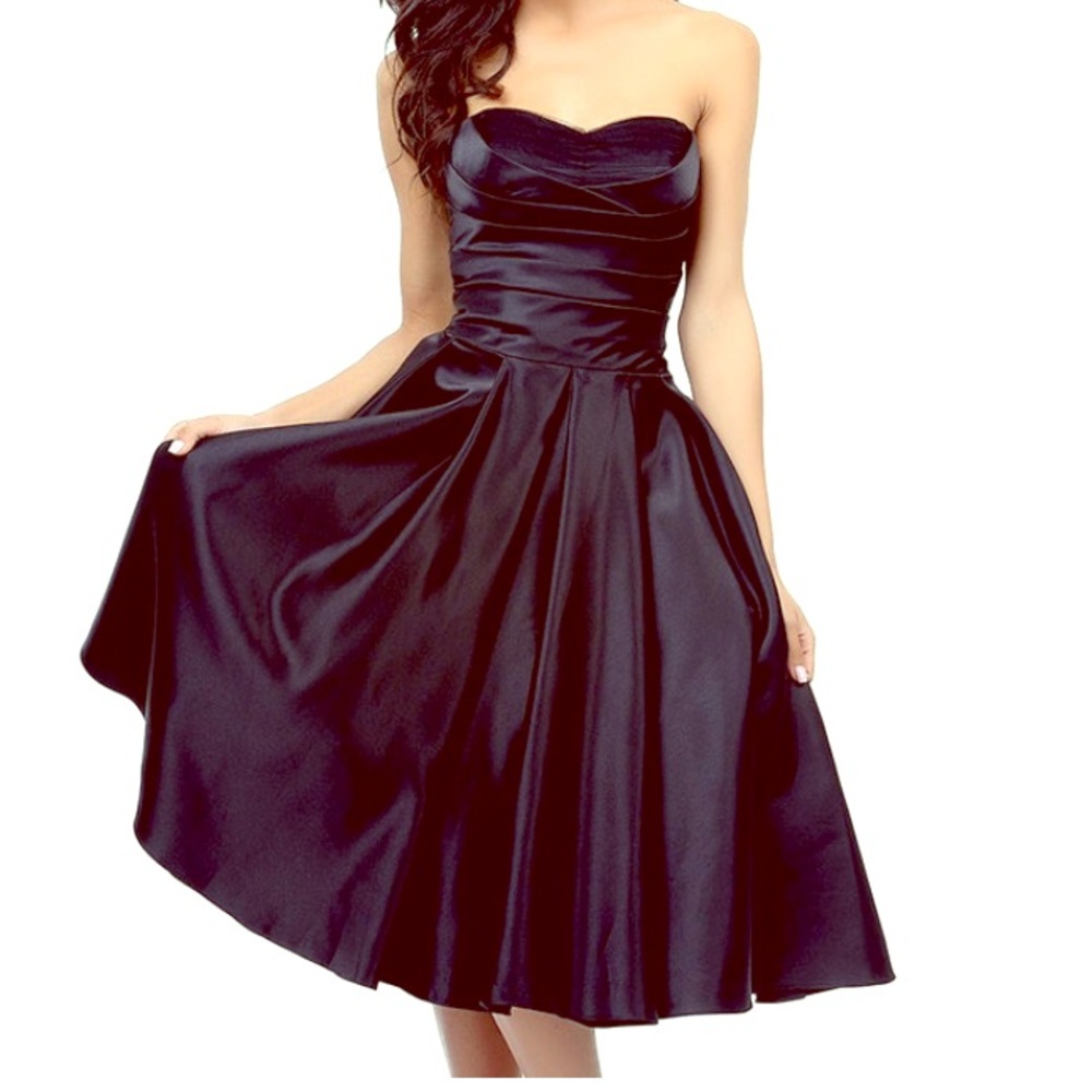 NWT Pinup Unique Vintage Black Formal Dress